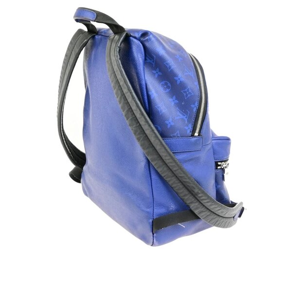 LOUIS VUITTON Discovery Backpack Bag Taigarama Leather Blue SHW M30229 99YG960 - Picture 11 of 16